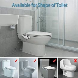 Bidet Attachment For Toilet ,Cold & Hot Dual Nozzle Water ,Non-Electric Bidet Toilet Attachment