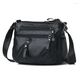 Shoulder Bags Solid Colour Messenger Handbags Women Leather Small Crossbody Fashion Clutches Ladies Party Bag