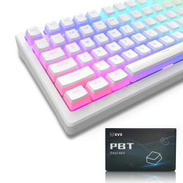 Accessories 165 Key White BOW Pudding PBT Double Shot Keycaps OEM Profile Keycap Set Suit for 100%, 75%, 65%, 60% Gaming Mechanical Keyboard