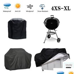 Bbq Tools Accessories 8 Sizes Grill Er Waterproof Weather Resistant Outdoor Heavy Duty Gas Antidust Rain Protective Barbecue 23052 Dhxvy