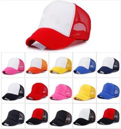 16 Colours Trucker Cap Adult Mesh Caps Blank Trucker Hats Snapback Hats Accept Custom Made TO6236357228