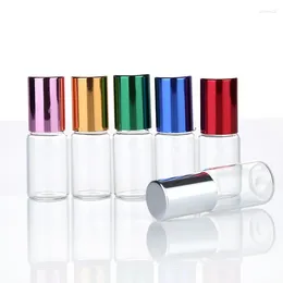 Storage Bottles 6pcs Clear Glass Essential Oil Roller With Balls Perfumes Lip Balms Roll On 5ml