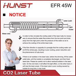 Hunst EFR 45W CO2 Laser Tube Diameter 50mm Length 800mm Laser Glass Lamp For CO2 Engraving Cutting Machine