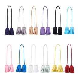 12Pcs Hanging Rope Double-end Velvet Tassels Pendant For Jewelry Making Key Chain Bag Finding Decorations Supplies 240x2.5mm