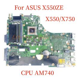 Motherboard For ASUS X550ZE laptop motherboard X550/X750 with AM740 CPU 100% Tested Fully Work