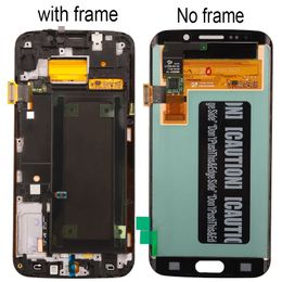 With Burn Shade For Samsung Galaxy S6 edge LCD Touch Screen Digitizer G925 G925I G925F Touch Screen Repair Parts with Frame