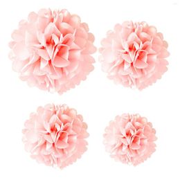 Party Decoration 1pcs Set 7.8inch Pink Paper For Birthday Pom Balls Flowers Decorations Flower