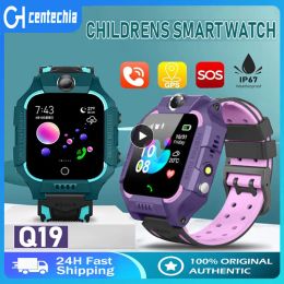 Watches Q19 Children's Smart Watch SOS Phone Watch Smartwatch Camera With 2G Sim Card Photo Waterproof IP67 Kids Gift For IOS Android