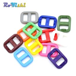 12pcs/pack 3/8" Colorful Plastic Slider Tri-Glide Adjust Buckles Backpack Straps Webbing 10.5mm