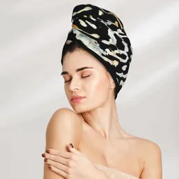 Towel Butterfly Wing Pattern Hair Bath Head Turban Wrap Quick Dry For Drying Women Girls Bathroom