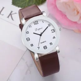 Wristwatches 2024 Women'S Glass Mirror Fashion Quartz Watch Leather Casual Sports Exquisite Reloj Para Mujer
