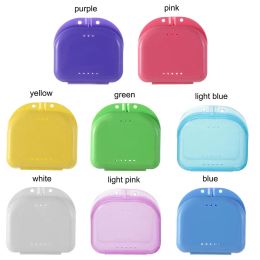 1PC Denture Storage Case Box Dental Retainer Orthodontic Mouth Guard Plastic Oral Hygiene Supplies Organizer Accessories