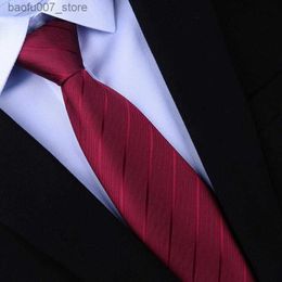 Neck Ties Tie groom red wedding men zipper style wedding hand tied formal attire suit business men no need to beat lazy peopleQ