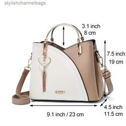 Other Bags Clutch Bags Fashion Color Contrast Handbags Tassel Decor Crossbody Bag Womens Satchel Purses With Top Ring