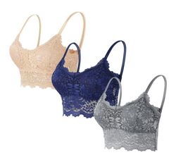 Bras Women Lace acolchoado Bralettes Bandeau de sutiã com tiras de tiras de roupas íntimas femininas push up wire sem costura6935228