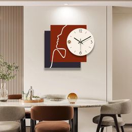 Wall Clocks Clock Without Punching Luxurious Living Room Fashionable Simple And Atmospheric Watch For Home Use