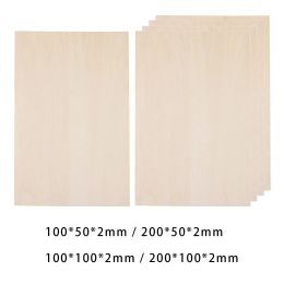 10Pcs Unfinished Wood Basswood Sheets Thin Plywood Board for Mini House Crafts DIY Project Miniature Aircraft Making Plane Model