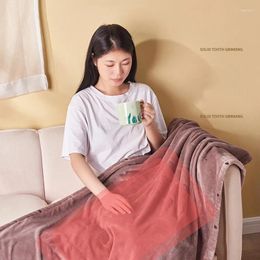 Blankets Usb Heated Electric Blanket Warm Shawl Fleece Soft Portable Washable 3 Modes Of Adjustment Quilt Winter Bed Sofa Heating Pad
