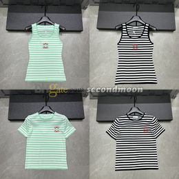 Stripe Sport Women Designer Print U Shece Tanks Top Spring Summer Letmesstail