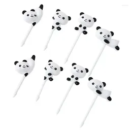 Forks Animal Picks For Kids Cute Panda Shaped Fruit Easy To Pick Up Mini Picker Bento Accessories