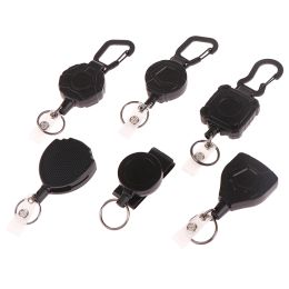 1Pcs Anti-theft Metal Easy-to-pull Buckle Rope Elastic Keychain Sporty Retractable Key Ring Anti Lost Yoyo Ski Pass ID Card New