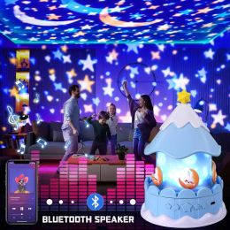 Kids Night Light Projector 21 Films & Bluetooth Music Player Rechargeable Nightlights Bedroom Decor Birthday Gift Star Projector