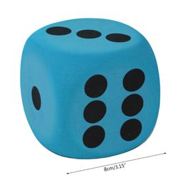 80mm Big Foam Dices with Black Dots Six Side Coloured Dices Learning Aids J60A