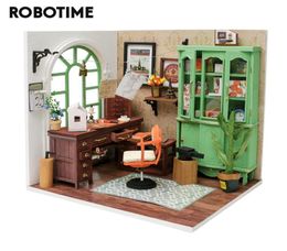 Robotime New Arrival DIY Jimmy039s Studio Doll House with Furniture Children Adult Miniature Dollhouse Wooden Kits Toy DGM07 T23785668