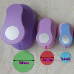 Punch 3PCS(5cm,3.8cm,2.5cm) Round shape craft punch set children manual DIY hole punches cortador de papel de scrapbook Circle punch