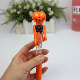 Halloween Cute Pumpkin Boxing Pen Creative Ball Point Pen with Light Pressure Relief Toy Pen Halloween Gift Children's Prize