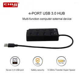 Hub 3.0 4 Ports High Speed Multi Splitter With On/Off Switch Mini Micro Adapter Computer Accessories For Laptop Desktop