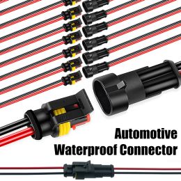 10/12/20pcs 2 Pin Way Electrical Connector Waterproof Car Wire Cable Automotive Electrical Connector Strip Terminal Connexion