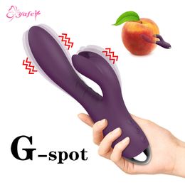 G-spot vibrator 10 speed USB rechargeable powerful dildo rabbit female clitoris stimulation massage adult sexy toy