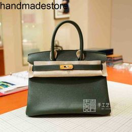 Leather Bk 2024 Womens Bag Platinum Epsom Palm Print 2q British Green Bk30cm Gold Buckle Handbag