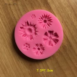 1PCS Silicone Cake Mould 3D Flower Fondant Mould Clay Arts Craft Carving Pottery Ceramic Tool Cake Decorating