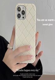 Woven Pattern Cellphone Cases For iPhone 11 12 13 14 Pro Max XR XS Max 7 8 Plus Soft Silicone Case Shockproof Back Cover Camera Le4595212