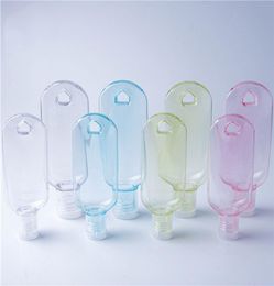 30ML 60ML Colourful refillable Flip Cap Bottle with Key Ring Hook Empty Hand Sanitizer Bottle for Travel CYZ2495 1000Pcs2284469