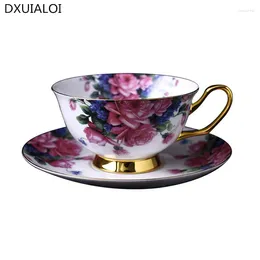 Mugs European Style Light Luxury Ceramic Coffee Cup Set Creative Small Fresh Men And Women Water Afternoon Tea 200ml