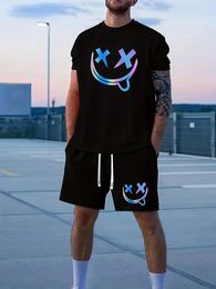 Fashion Men TShirts Shorts Outfits 3D Printed Sports Tracksuit Set 2 Piece Summer Oversized Man Clothing Casual Streetwear 240409