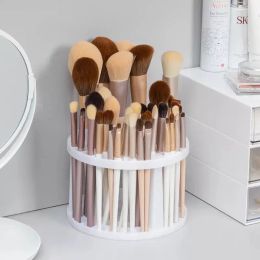 49frames Compartment Large Capacity Makeup Brush Organizer Multi Hole Pen Insert Round Brush Holder Plastic Brush Storage Tube