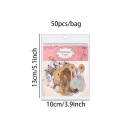 Mr.Paper 50pcs/Pack Vintage Hollow Out Sticker Bag Basic Journal Hard Card For DIY