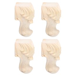 4 Pcs Furniture Wooden Legs Accessories Table Cabinet Household Decorative Sofa