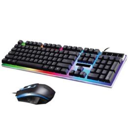 Combos USB Wired Keyboard Lighting Mechanical Keyboard Feel Computer Keyboard Mouse Sets For PS4/PS3/Xbox One 360 For Laptop Desktop