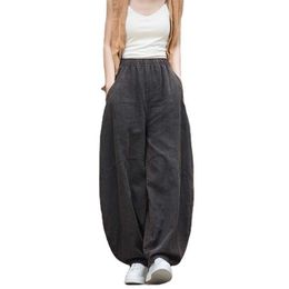 2023 Summer Draping Bloomers High Waist Casual Trouser Women Seamless Pants for Ladies Bale