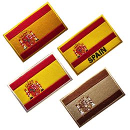 Spain Fag IR Patches POLICE Tactical Royal Tercios Flag of Cross Burgundy Spanish GEO Skull Embroidered Badge Appliques Patch
