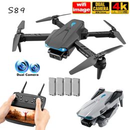 Drones 2021 New S89 Drone 4k HD Dual Camera 1080P WiFi Fpv Visual Positioning Dron Height Preservation Rc Quadcopter VS V4 Drone