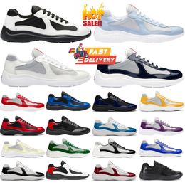 2024 Luxury Designer Americas Cup Men Casual Runner Women Sports Low Sneakers Shoes Men white Rubber Sole Fabric Patent Leather Wholesale Discount Trainers