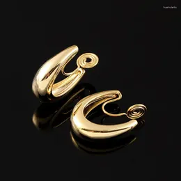 Stud Earrings Simple Temperament U-shaped Retro Metal Mosquito Coil Ear Clip Invisible Non-pierced Jewellery