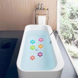 Bath Mats Durable The Flowers Waterproof Bathroom Bathtub Non-slip Stickers Easy To Use Decorative Daisy Pool Steps Sticker Colour