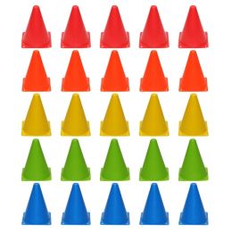 5Pcs Marker Training Cones for Skate, Football, Assorted Colors, 7 Inch Training Cones for Soccer Football Rollers Skating